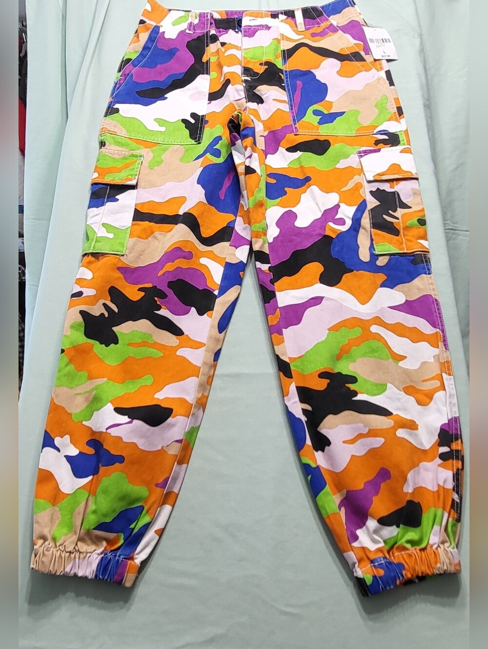 Dopamine Cotton Twill Camo Cargo With Elastic Cuffs L